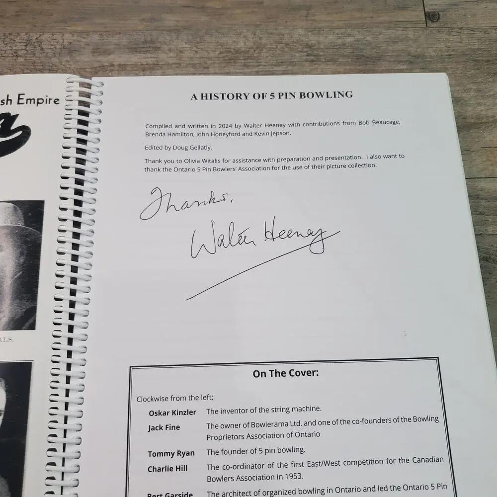 A Trip Down Memory Lane : A History Of 5 Pin Bowling Walter Heeney 2024 Spiral B